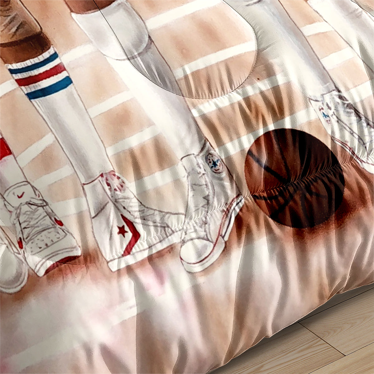 Philadelphia Basketball 76ers Comforter Pillowcases 3PC Sets Blanket All Season Reversible Quilted Duvet