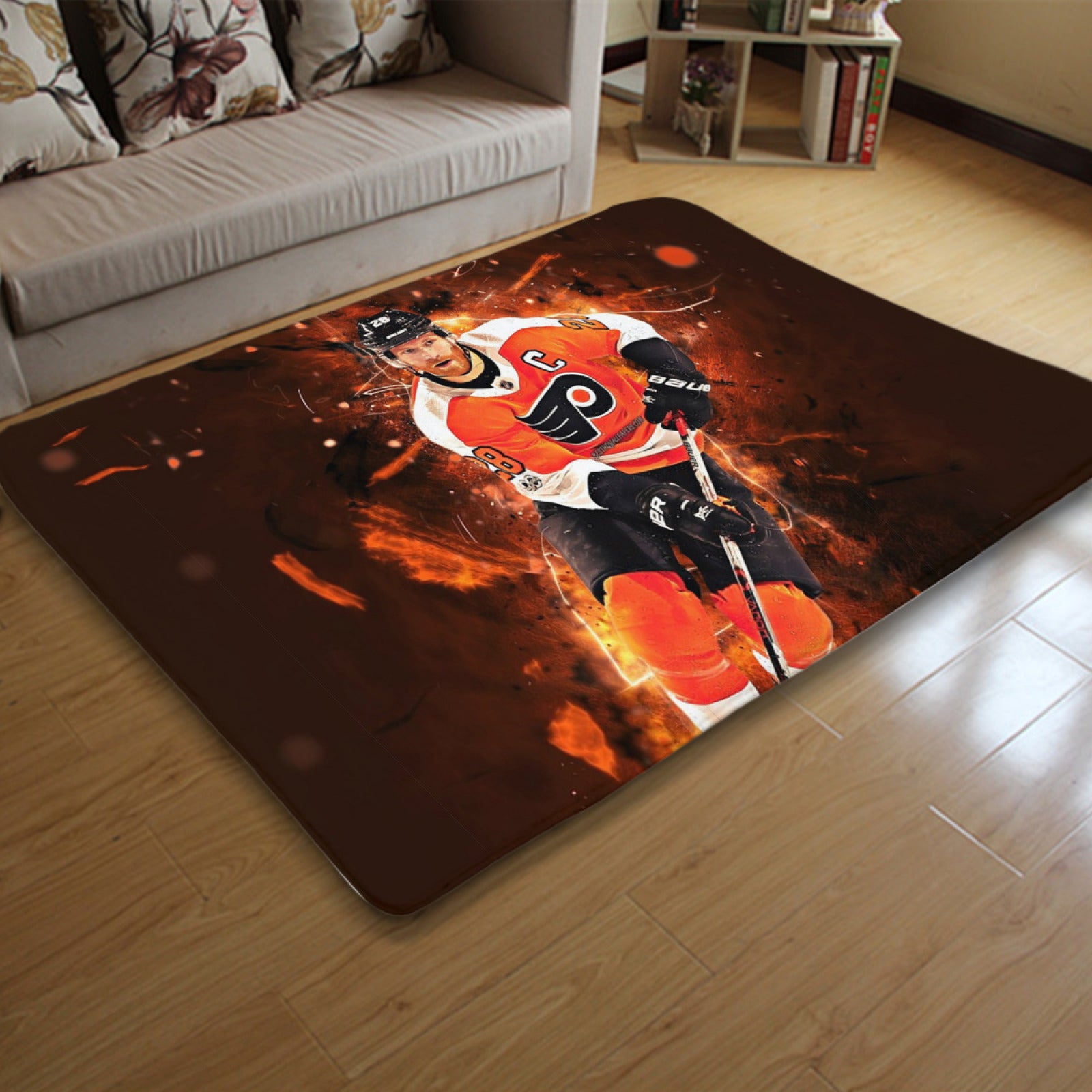 Philadelphia Flyers Hockey Rugs Bedroom Living Room Bathroom Carpet Mat Rug