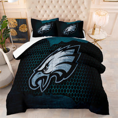 Philadelphia Rugby Eagles Comforter Pillowcases 3PC Sets Blanket All Season Reversible Quilted Duvet