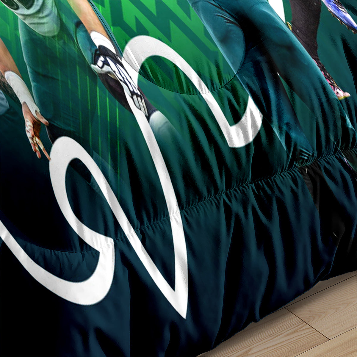 Philadelphia Rugby Eagles Comforter Pillowcases 3PC Sets Blanket All Season Reversible Quilted Duvet