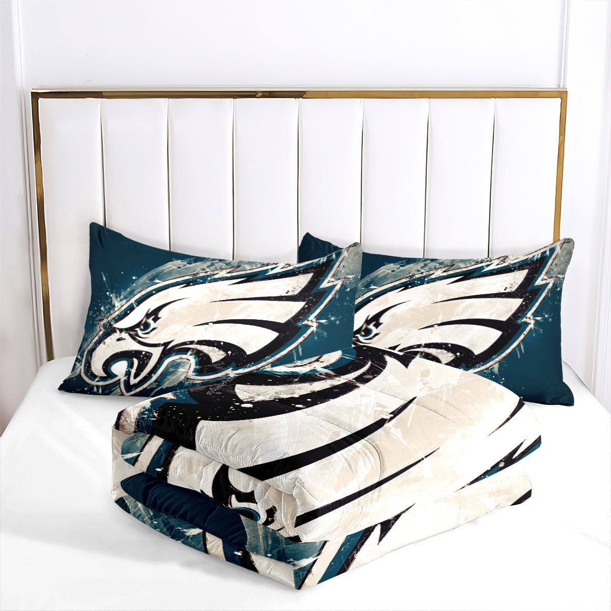 Philadelphia Rugby Eagles Comforter Pillowcases 3PC Sets Blanket All Season Reversible Quilted Duvet