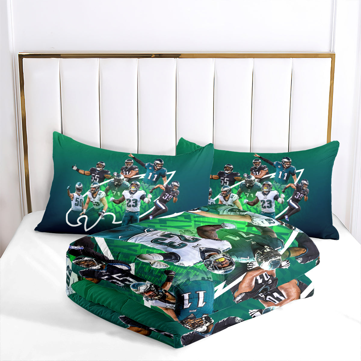 Philadelphia Rugby Eagles Comforter Pillowcases 3PC Sets Blanket All Season Reversible Quilted Duvet
