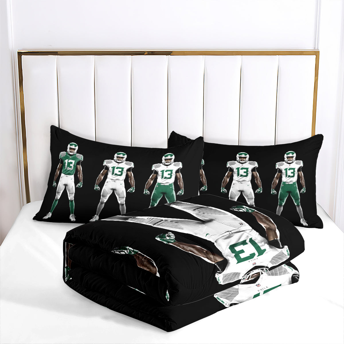 Philadelphia Rugby Eagles Comforter Pillowcases 3PC Sets Blanket All Season Reversible Quilted Duvet