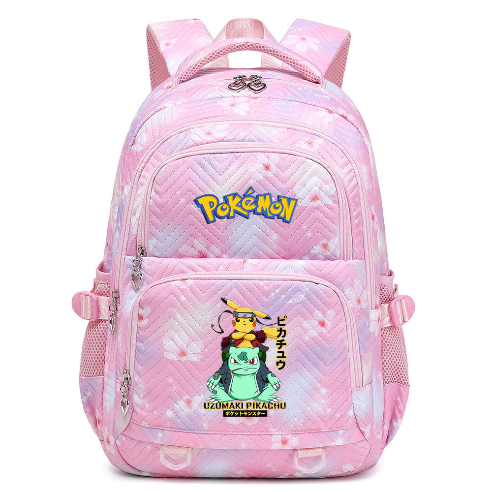 Pikachu Pokemon Water Proof Backpack Notebook Travel Bags Casual School Bag For School Students