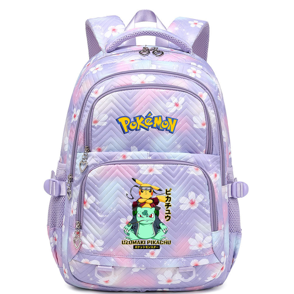 Pikachu Pokemon Water Proof Backpack Notebook Travel Bags Casual School Bag For School Students