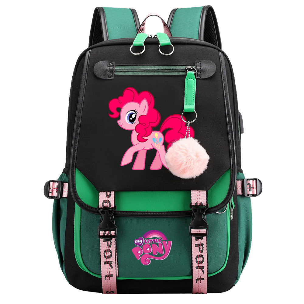 My Little Pony Pinkie Pie Waterproof Backpack School Notebook Travel Bag USB Charging