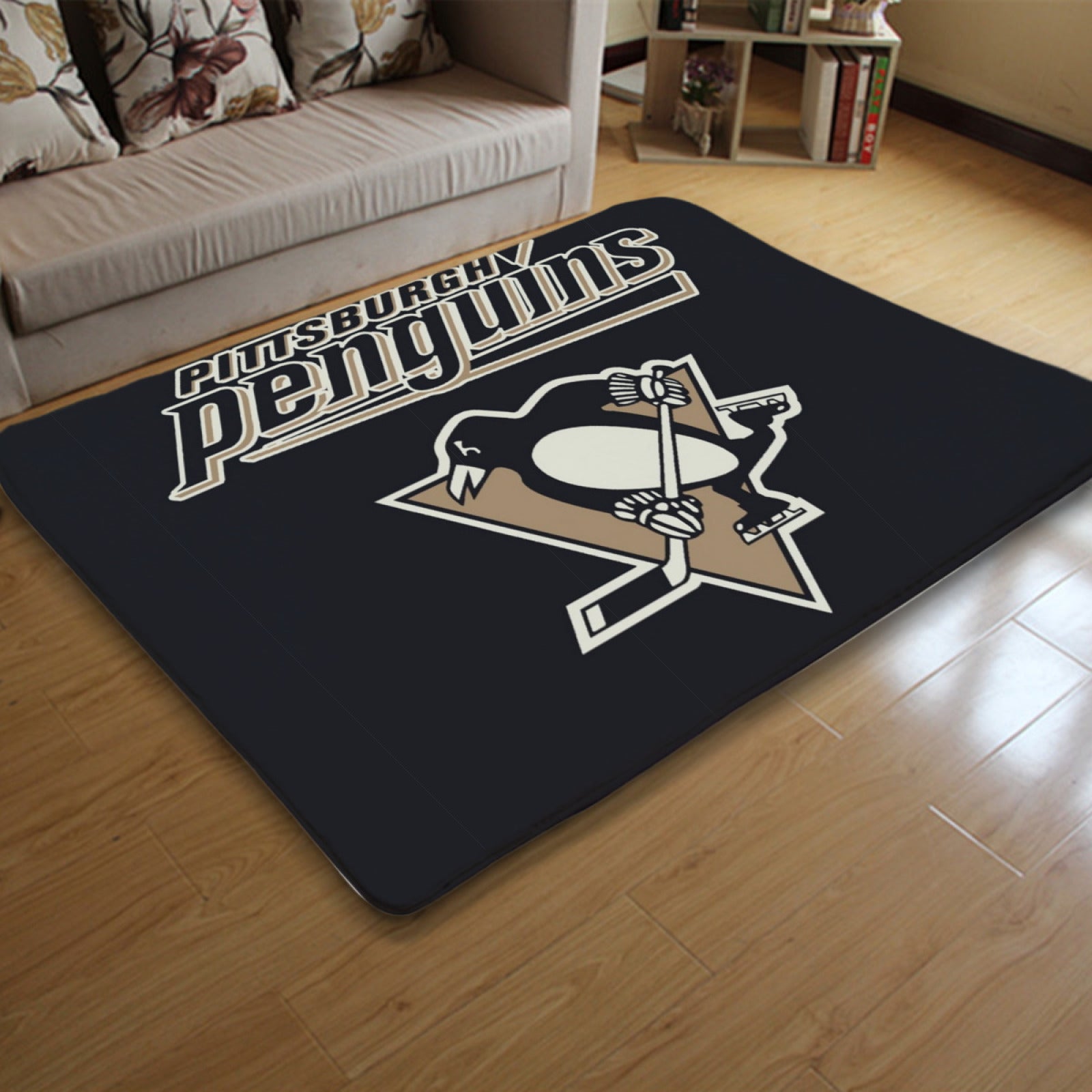 Pittsburgh Penguins Hockey Rugs Bedroom Living Room Bathroom Carpet Mat Rug