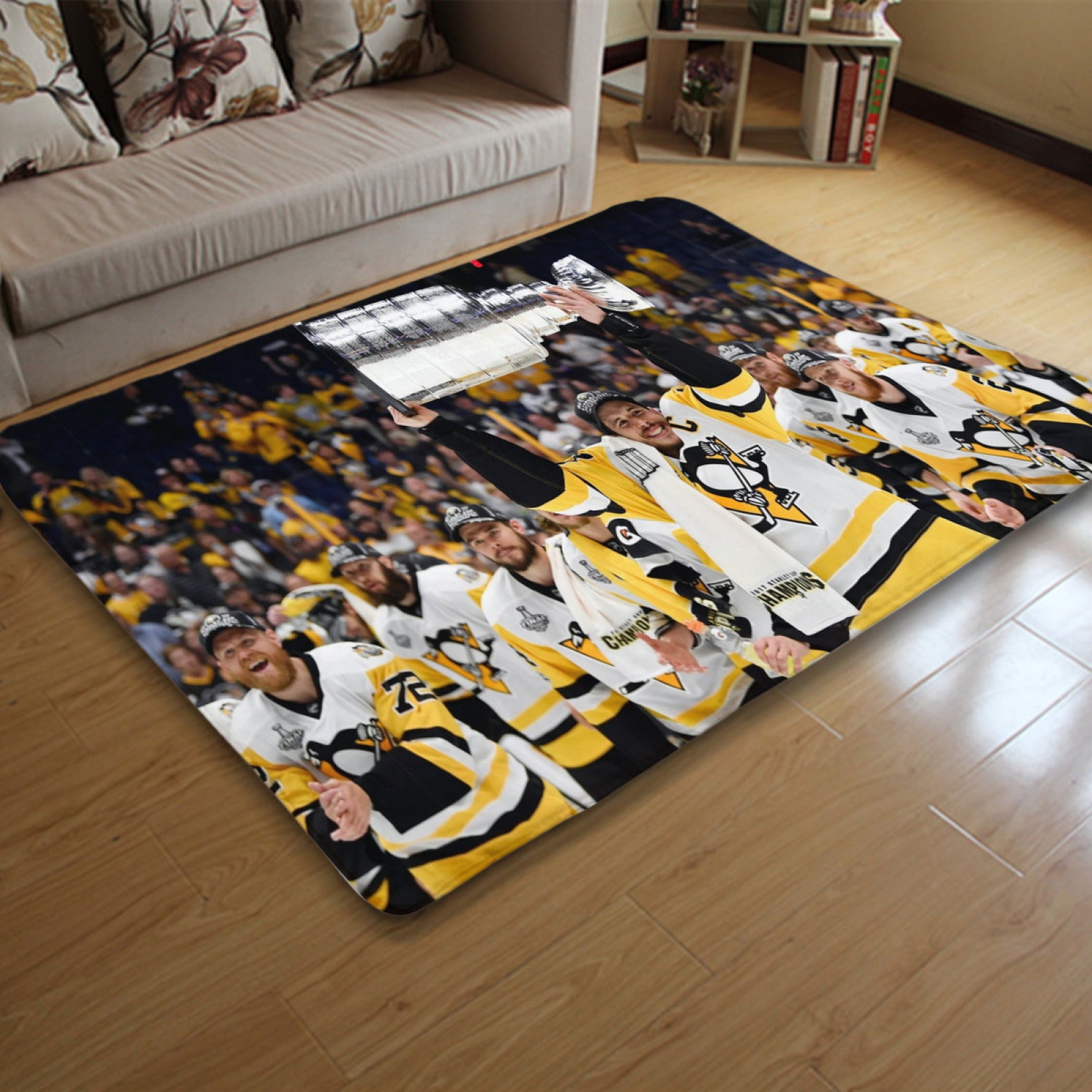 Pittsburgh Penguins Hockey Rugs Bedroom Living Room Bathroom Carpet Mat Rug