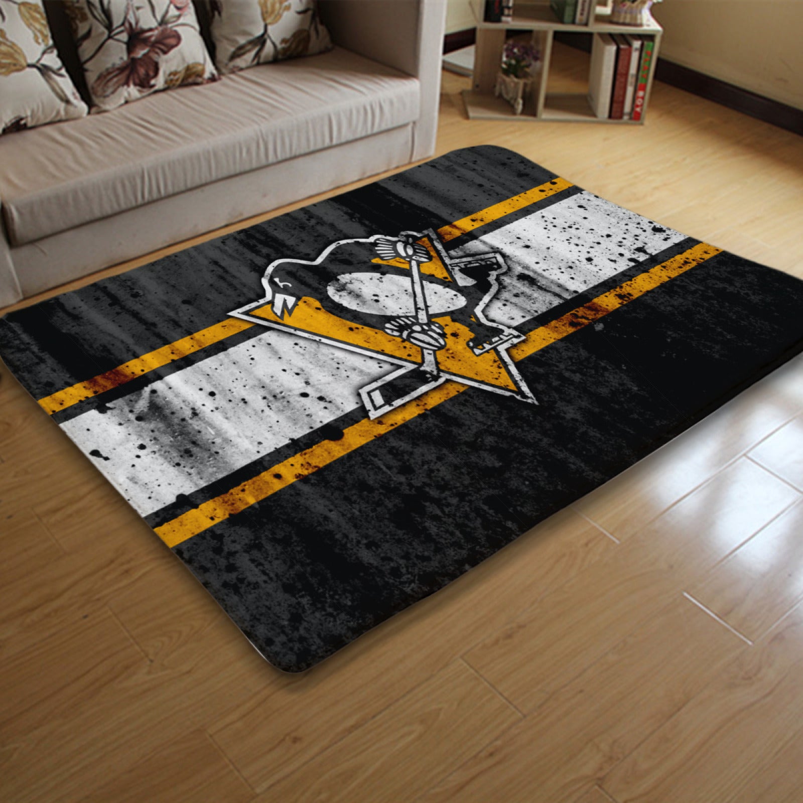 Pittsburgh Penguins Hockey Rugs Bedroom Living Room Bathroom Carpet Mat Rug