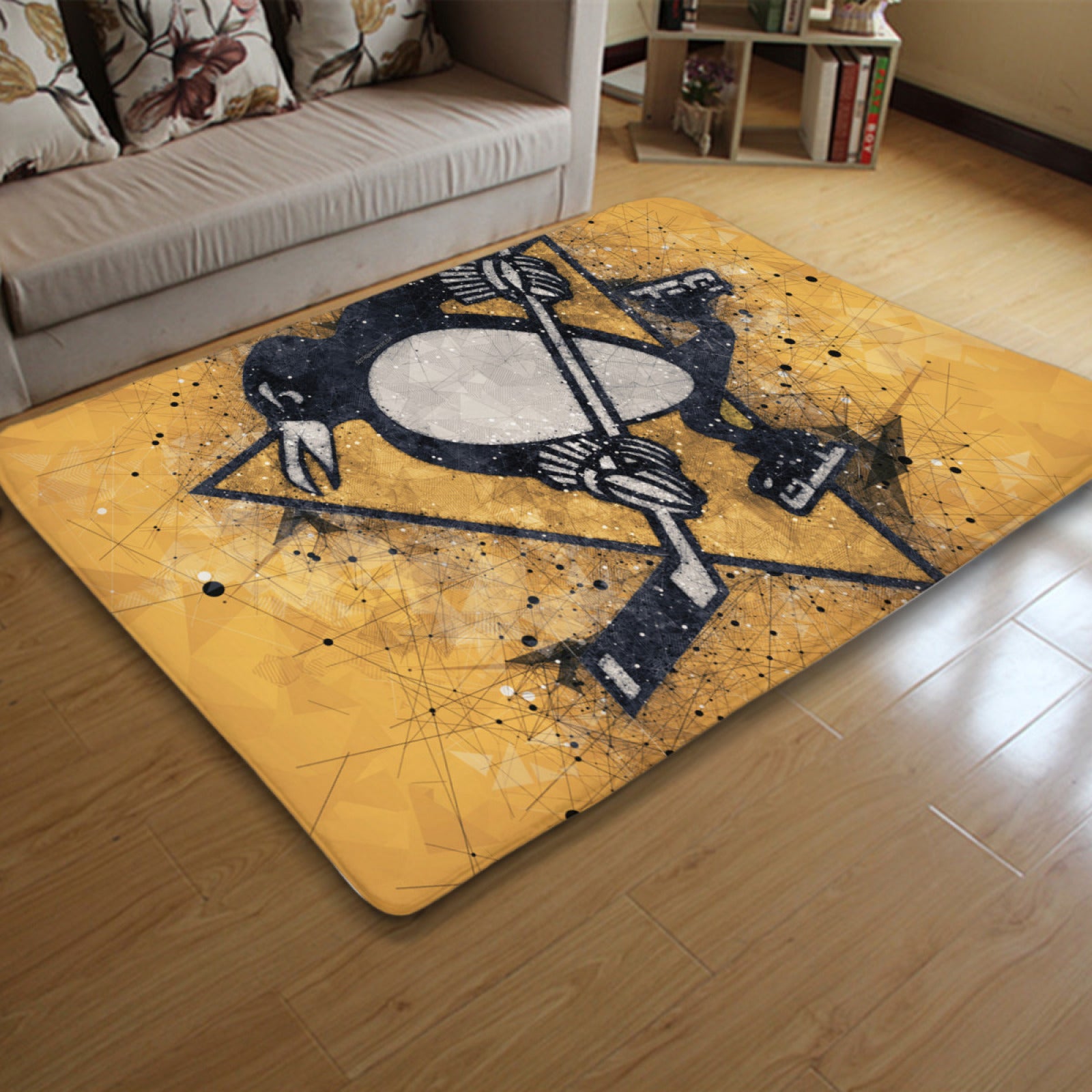 Pittsburgh Penguins Hockey Rugs Bedroom Living Room Bathroom Carpet Mat Rug