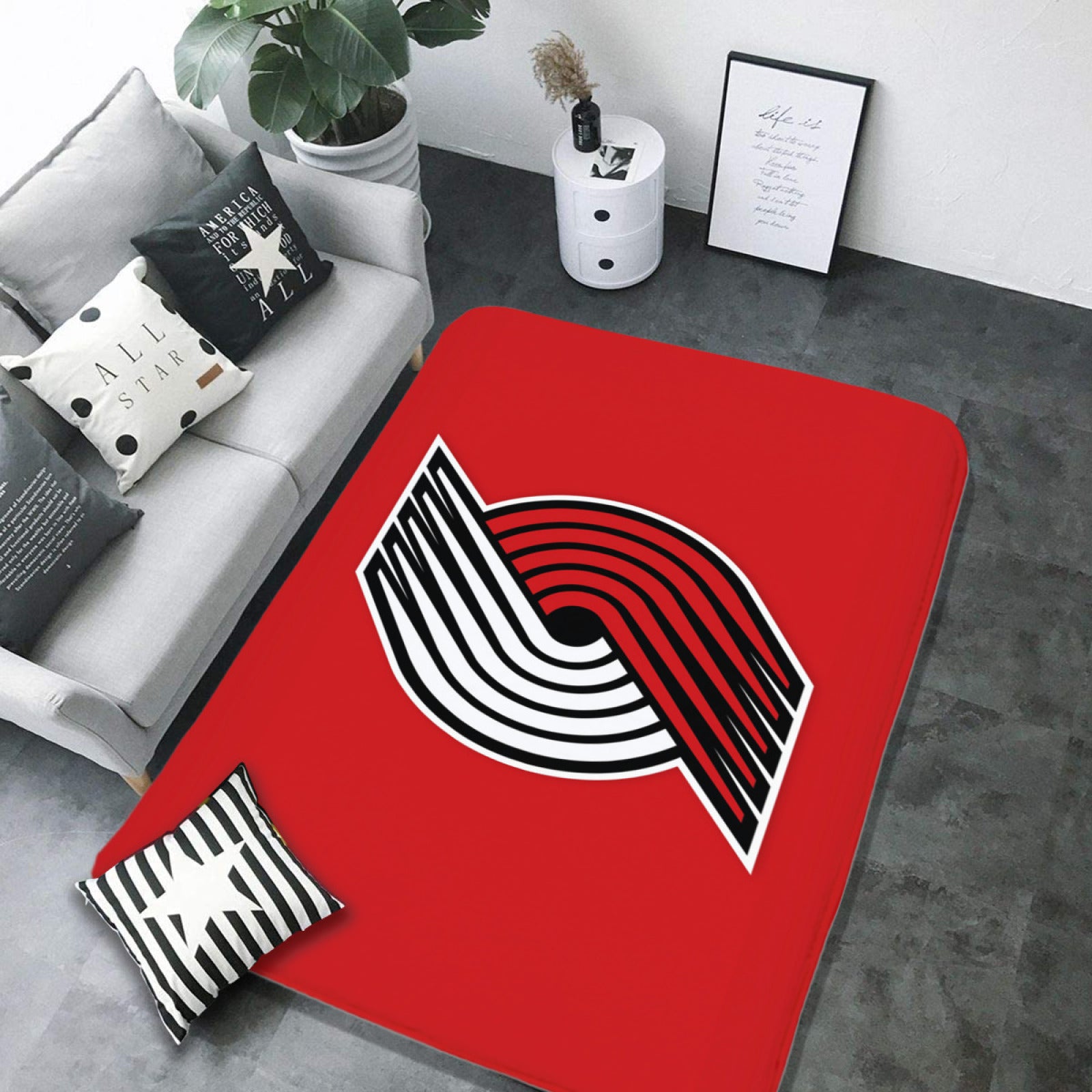 Portland Basketball Trail Blazers  Rugs Bedroom Living Room Bathroom Carpet Mat Rug