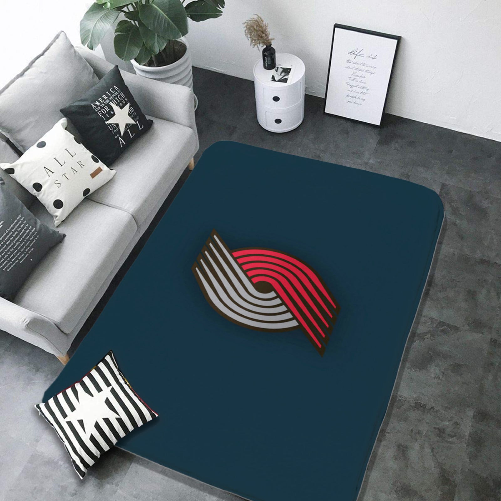 Portland Basketball Trail Blazers  Rugs Bedroom Living Room Bathroom Carpet Mat Rug