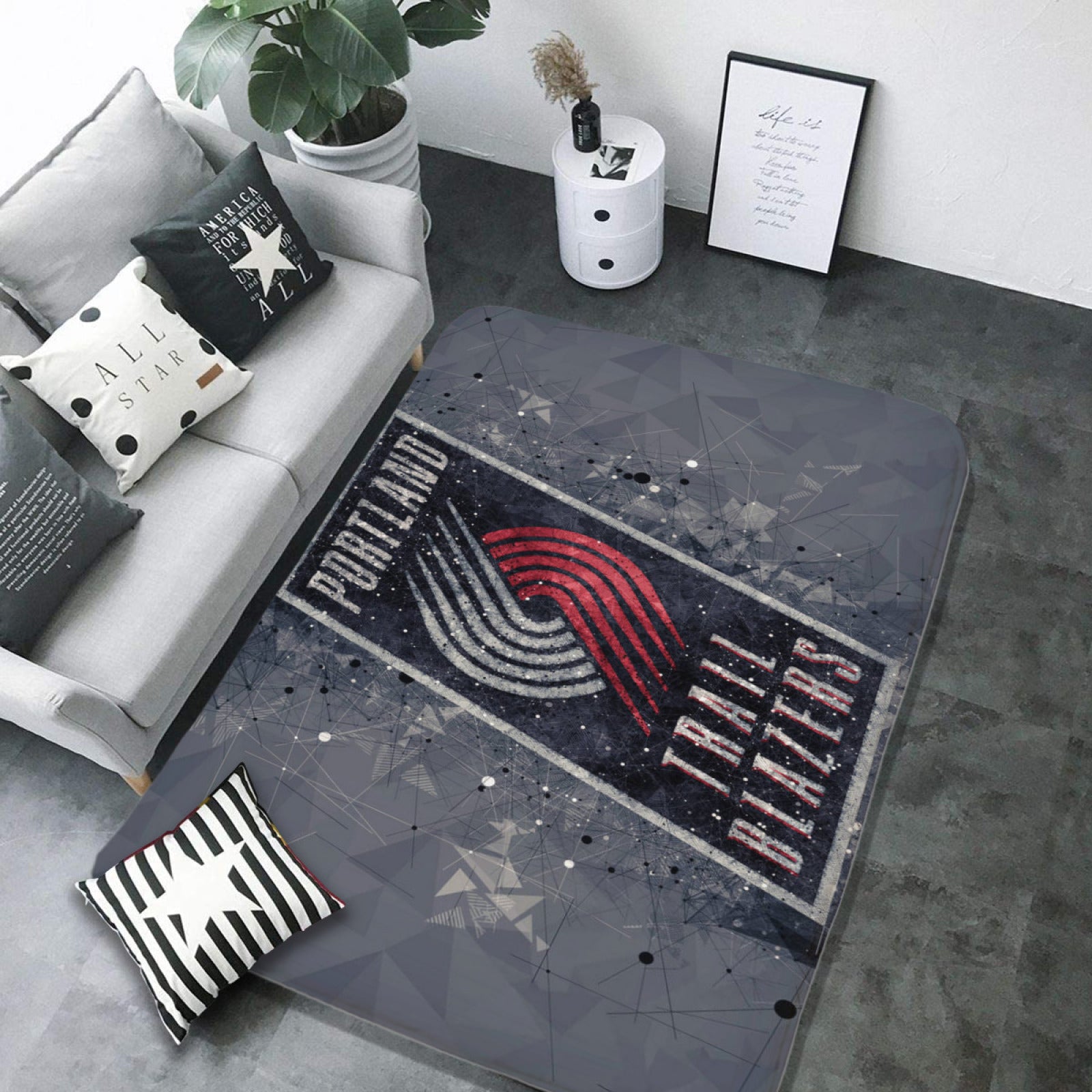 Portland Basketball Trail Blazers  Rugs Bedroom Living Room Bathroom Carpet Mat Rug