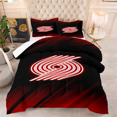 Portland Basketball Trail Blazers Comforter Pillowcases 3PC Sets All Season Reversible Quilted Duvet