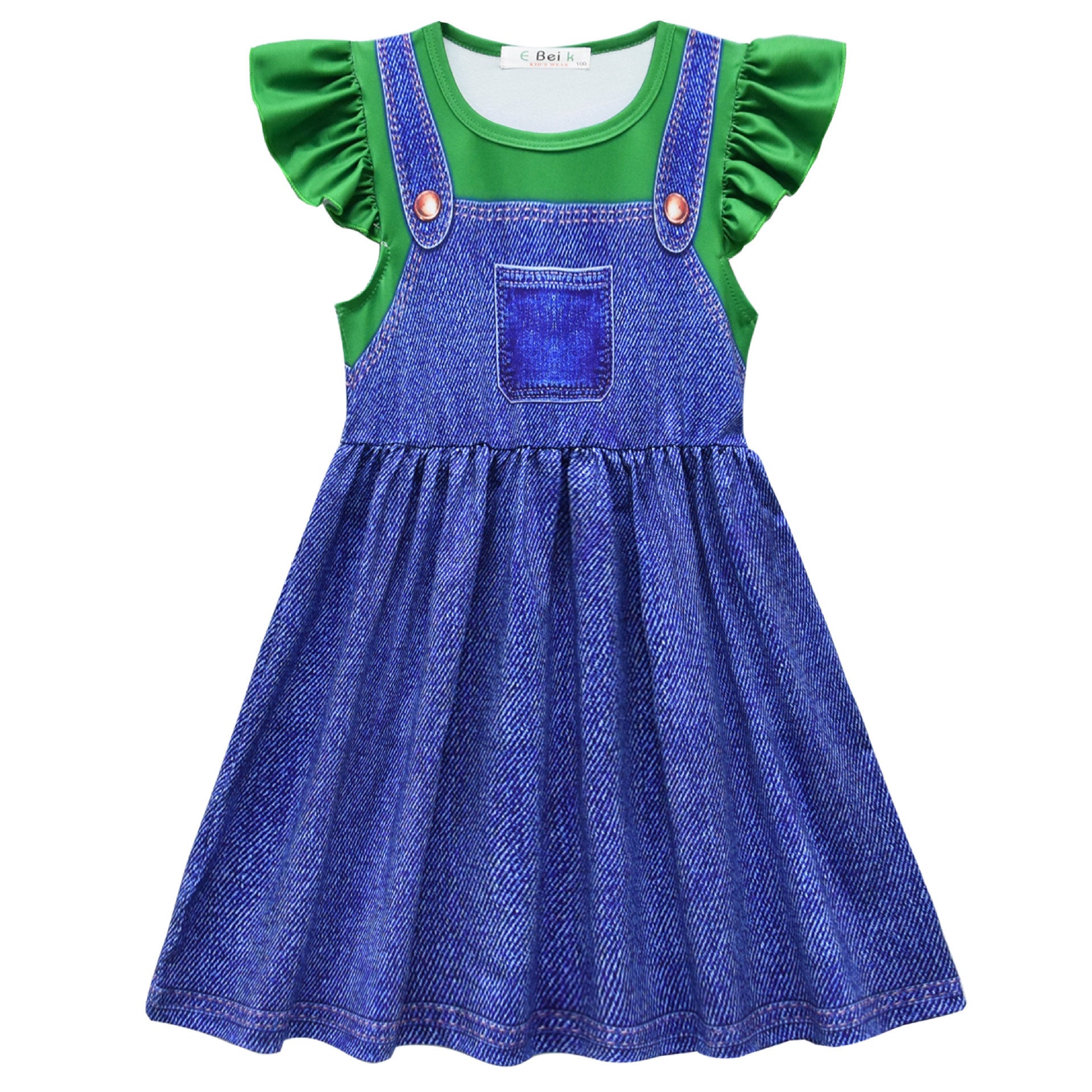 Princess Peach Mario Cosplay Costume for Girls Halloween Fancy Dress