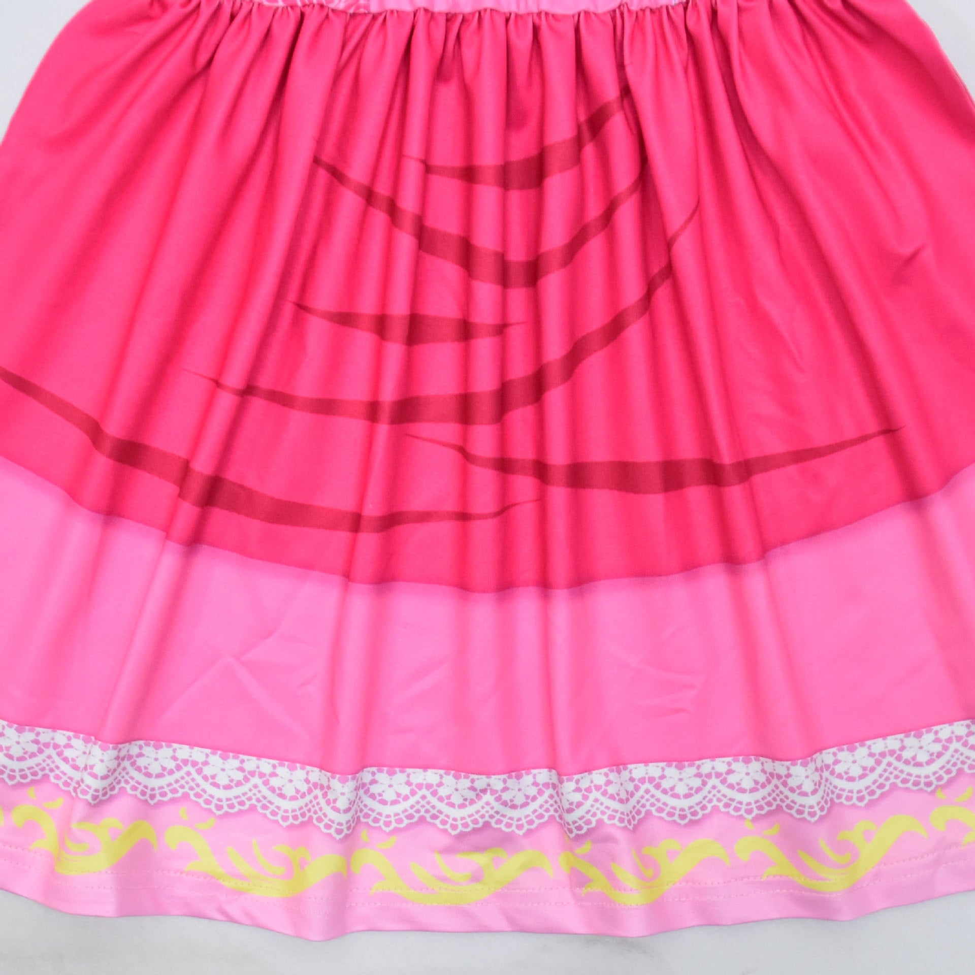 Princess Peach Mario Cosplay Costume for Girls Halloween Fancy Dress