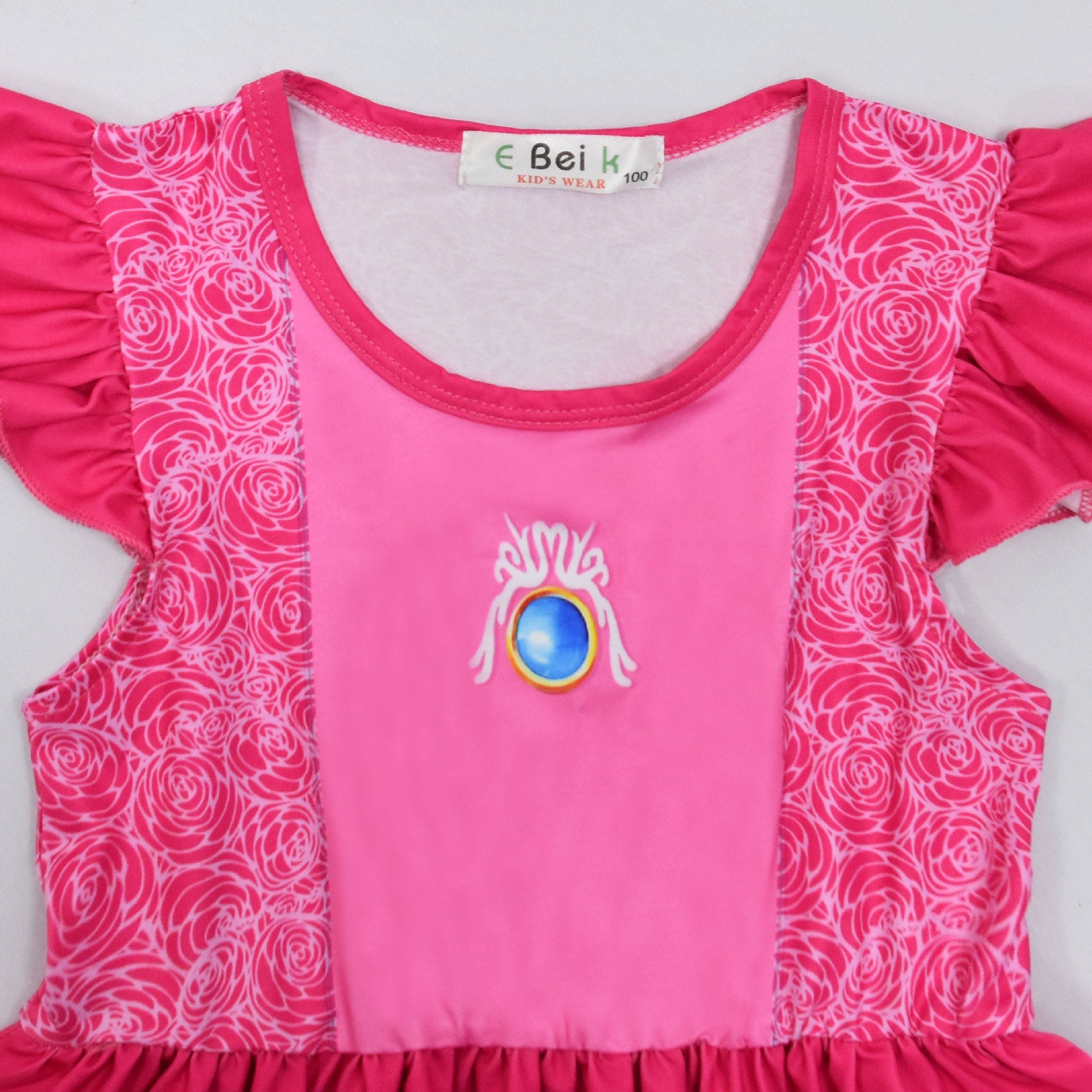 Princess Peach Mario Cosplay Costume for Girls Halloween Fancy Dress
