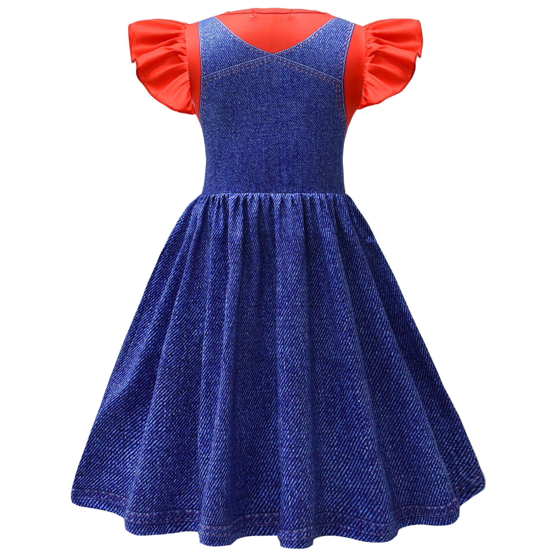 Princess Peach Mario Cosplay Costume for Girls Halloween Fancy Dress