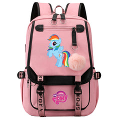 My Little Pony Rainbow Dash Waterproof Backpack School Notebook Travel Bag USB Charging