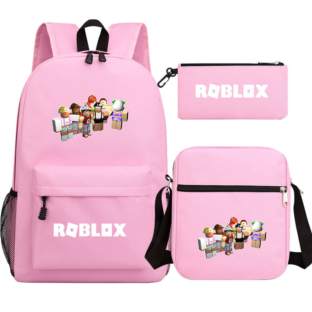 Roblox Game Schoolbag Backpack Shoulder Bag Pencil Case set for Kids Students