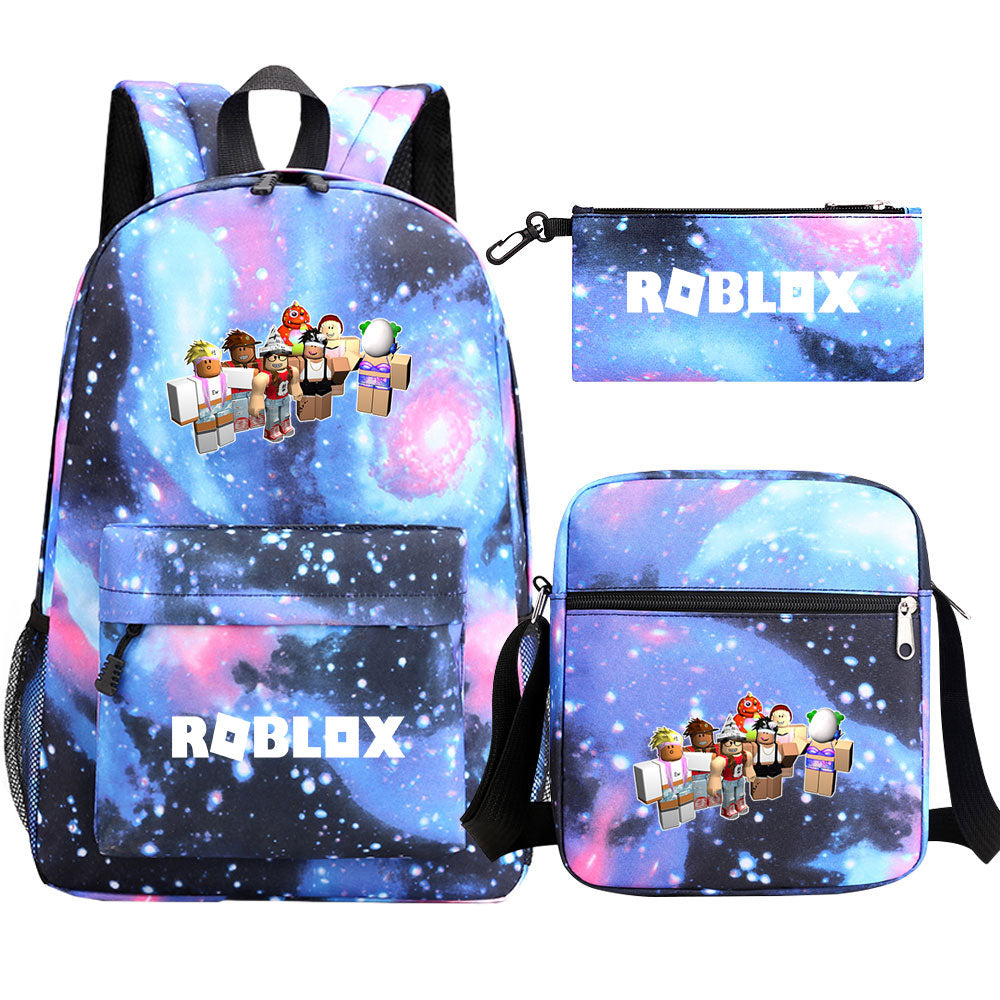 Roblox Game Schoolbag Backpack Shoulder Bag Pencil Case set for Kids Students