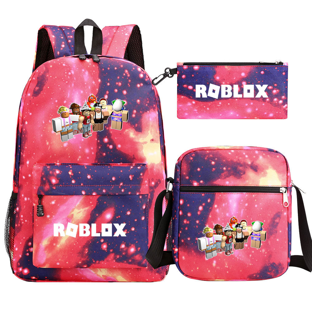 Roblox Game Schoolbag Backpack Shoulder Bag Pencil Case set for Kids Students