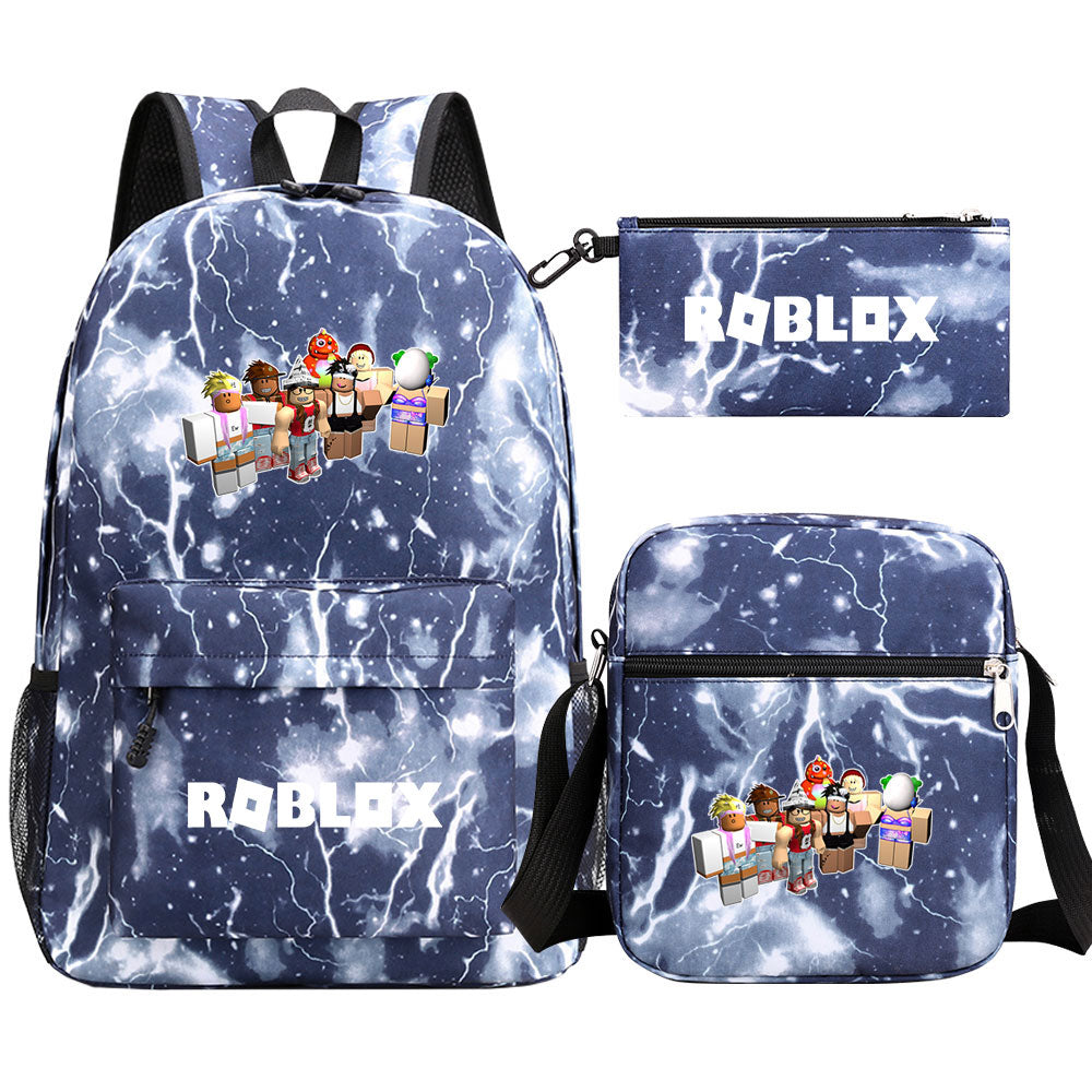 Roblox Game Schoolbag Backpack Shoulder Bag Pencil Case set for Kids Students