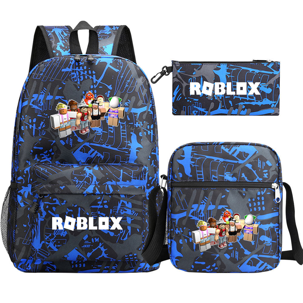 Roblox Game Schoolbag Backpack Shoulder Bag Pencil Case set for Kids Students