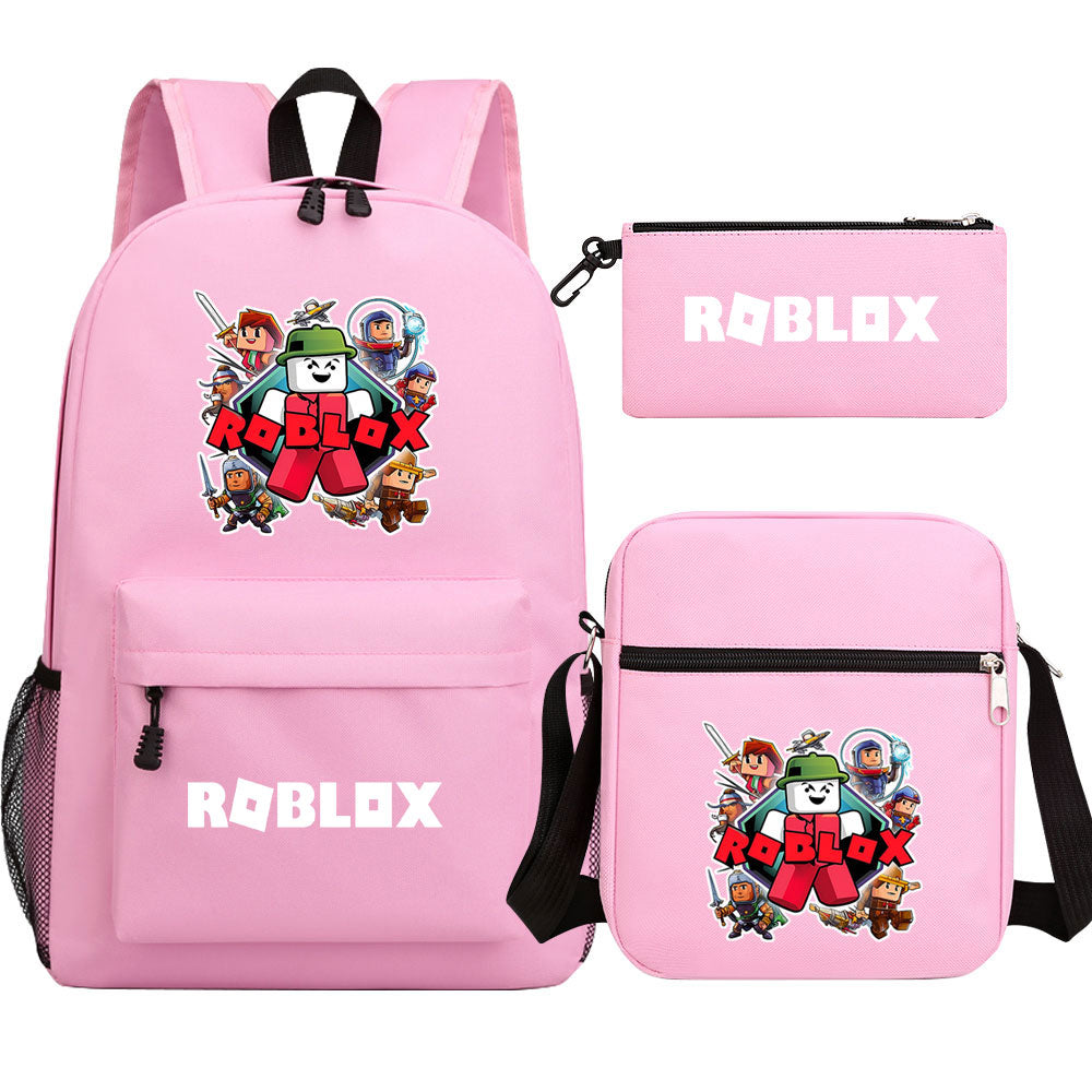 Roblox Game Schoolbag Backpack Shoulder Bag Pencil Case set for Kids Students