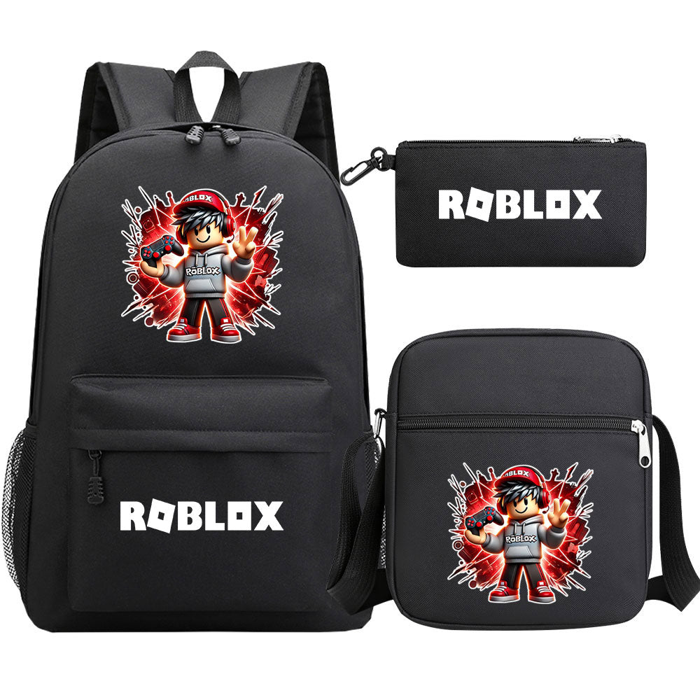 Roblox Game Schoolbag Backpack Shoulder Bag Pencil Case set for Kids Students