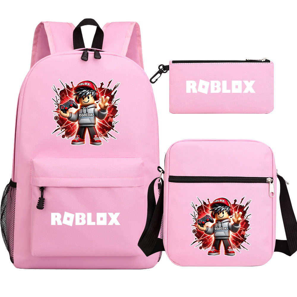 Roblox Game Schoolbag Backpack Shoulder Bag Pencil Case set for Kids Students