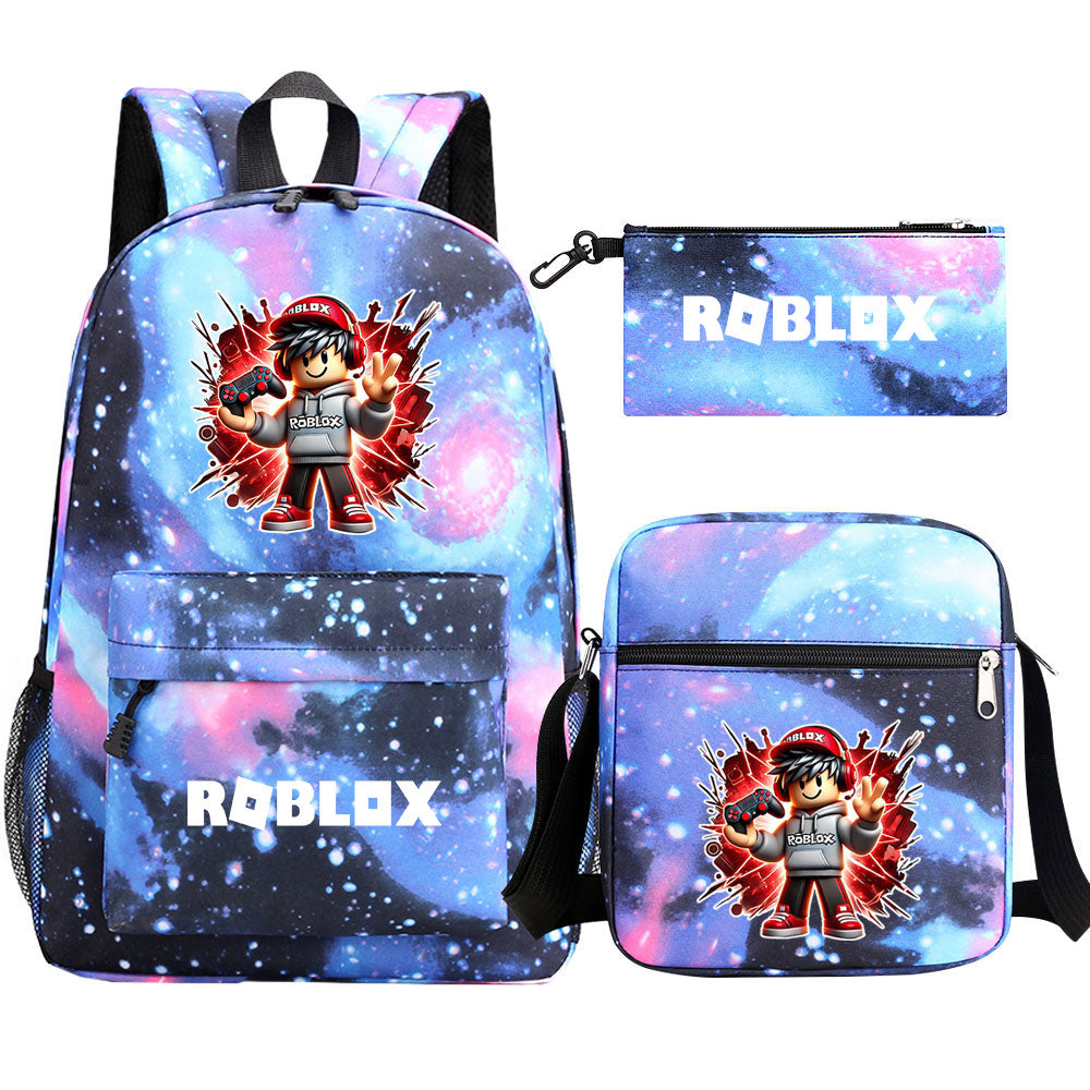 Roblox Game Schoolbag Backpack Shoulder Bag Pencil Case set for Kids Students