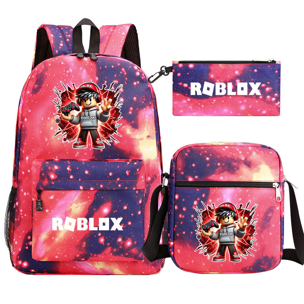 Roblox Game Schoolbag Backpack Shoulder Bag Pencil Case set for Kids Students