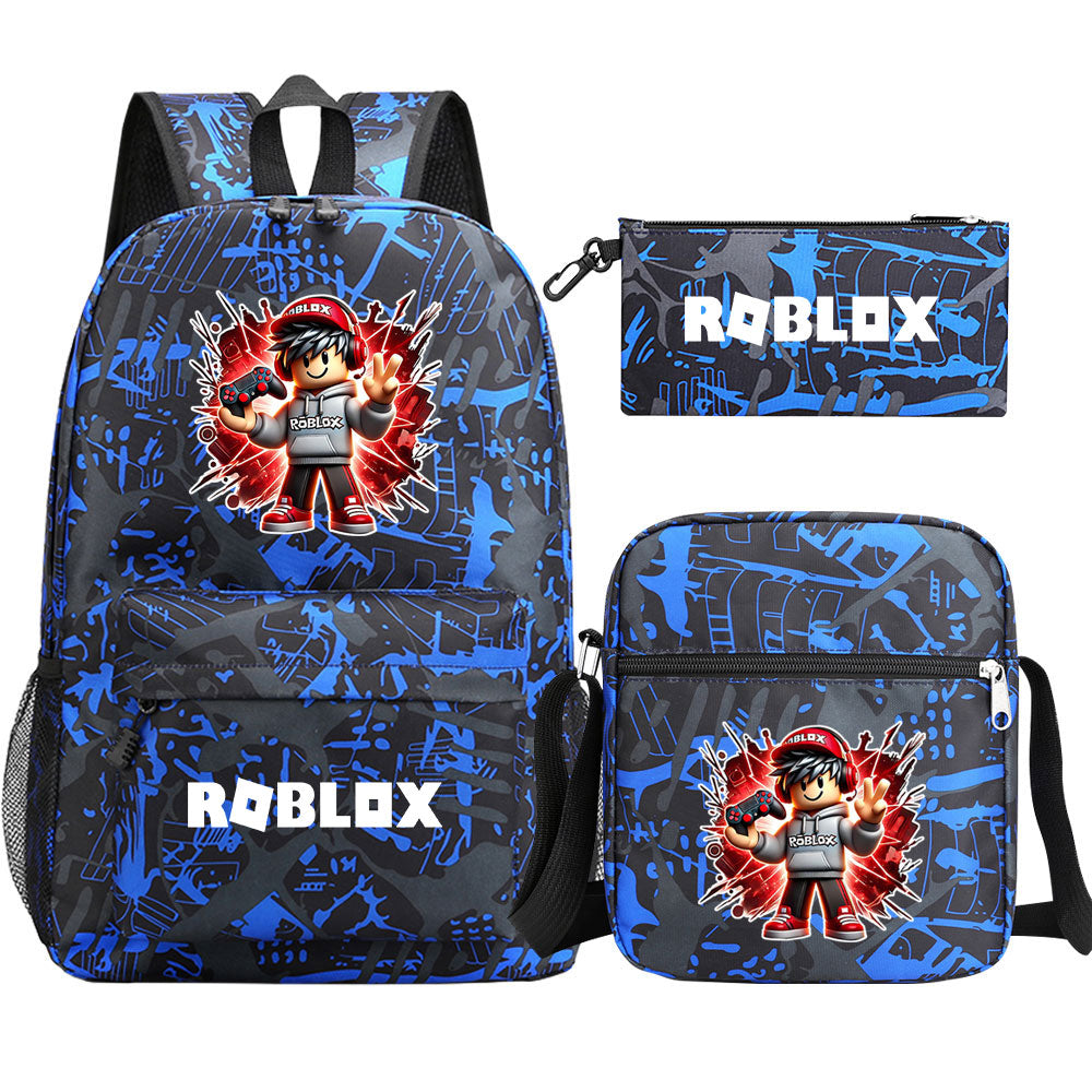 Roblox Game Schoolbag Backpack Shoulder Bag Pencil Case set for Kids Students