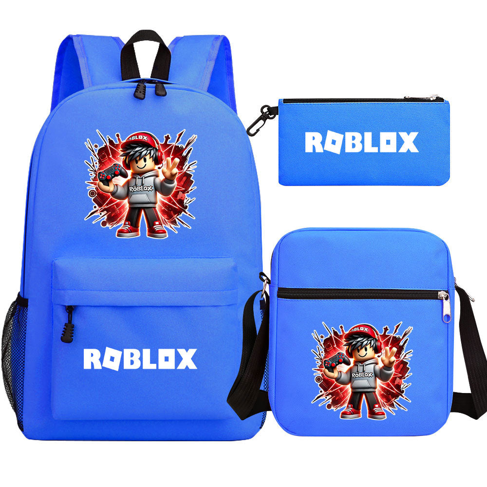 Roblox Game Schoolbag Backpack Shoulder Bag Pencil Case set for Kids Students