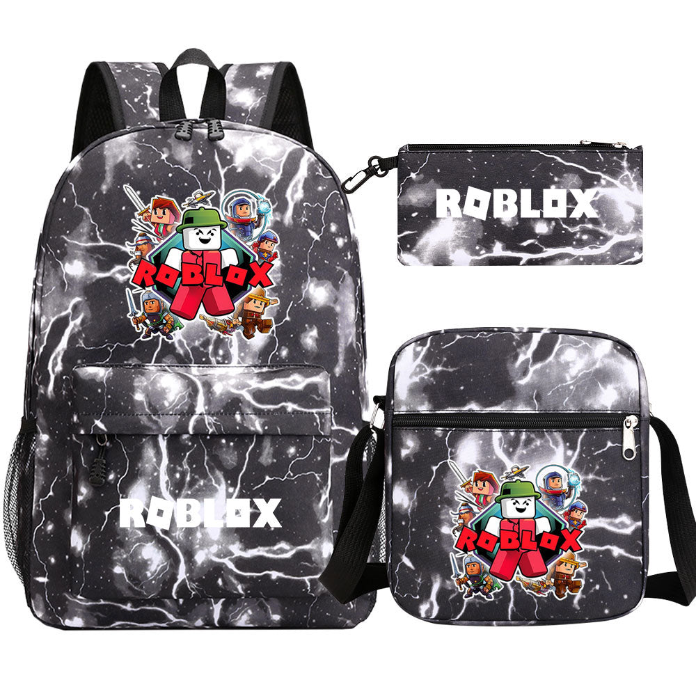 Roblox Game Schoolbag Backpack Shoulder Bag Pencil Case set for Kids Students