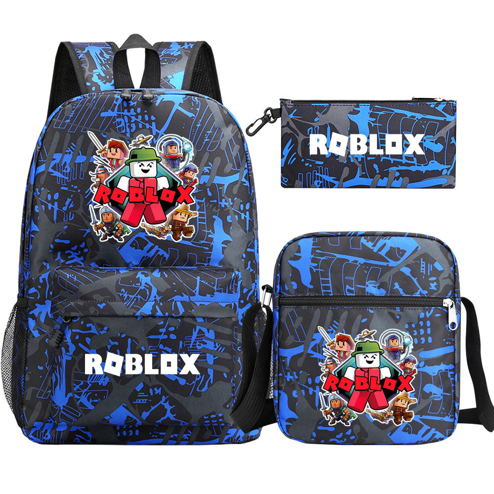 Roblox Game Schoolbag Backpack Shoulder Bag Pencil Case set for Kids Students