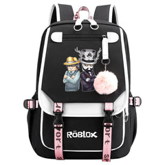 Game Roblox Waterproof Backpack School Notebook Travel Bags USB Charging