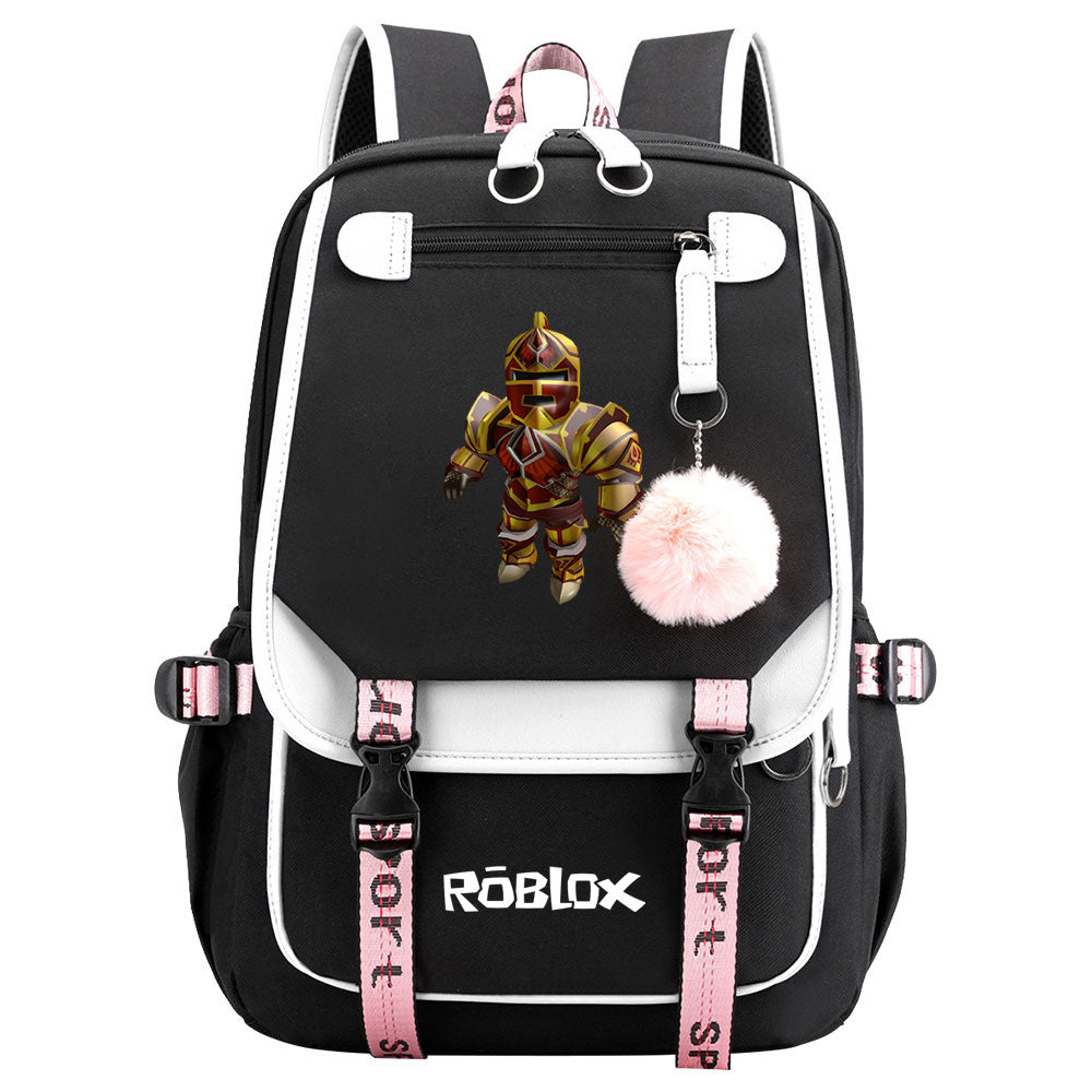 Game Roblox Waterproof Backpack School Notebook Travel Bags USB Charging