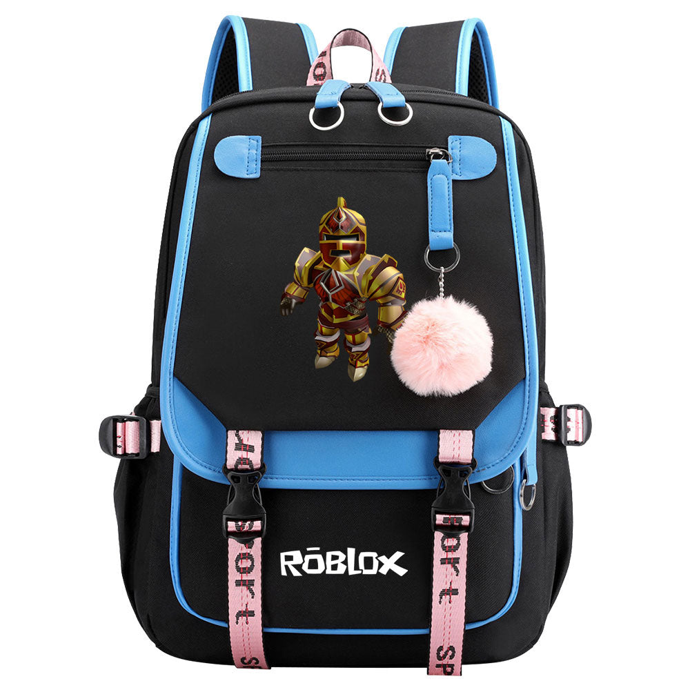 Game Roblox Waterproof Backpack School Notebook Travel Bags USB Charging