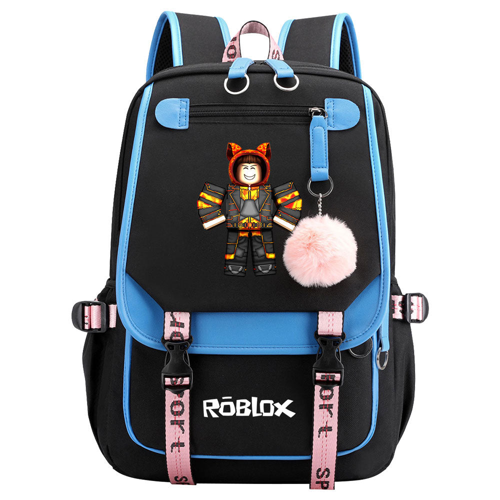 Game Roblox Waterproof Backpack School Notebook Travel Bags USB Charging