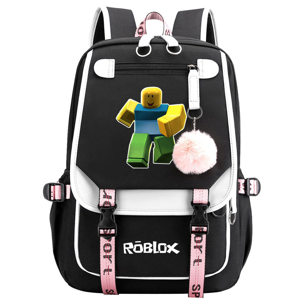 Game Roblox Waterproof Backpack School Notebook Travel Bags USB Charging