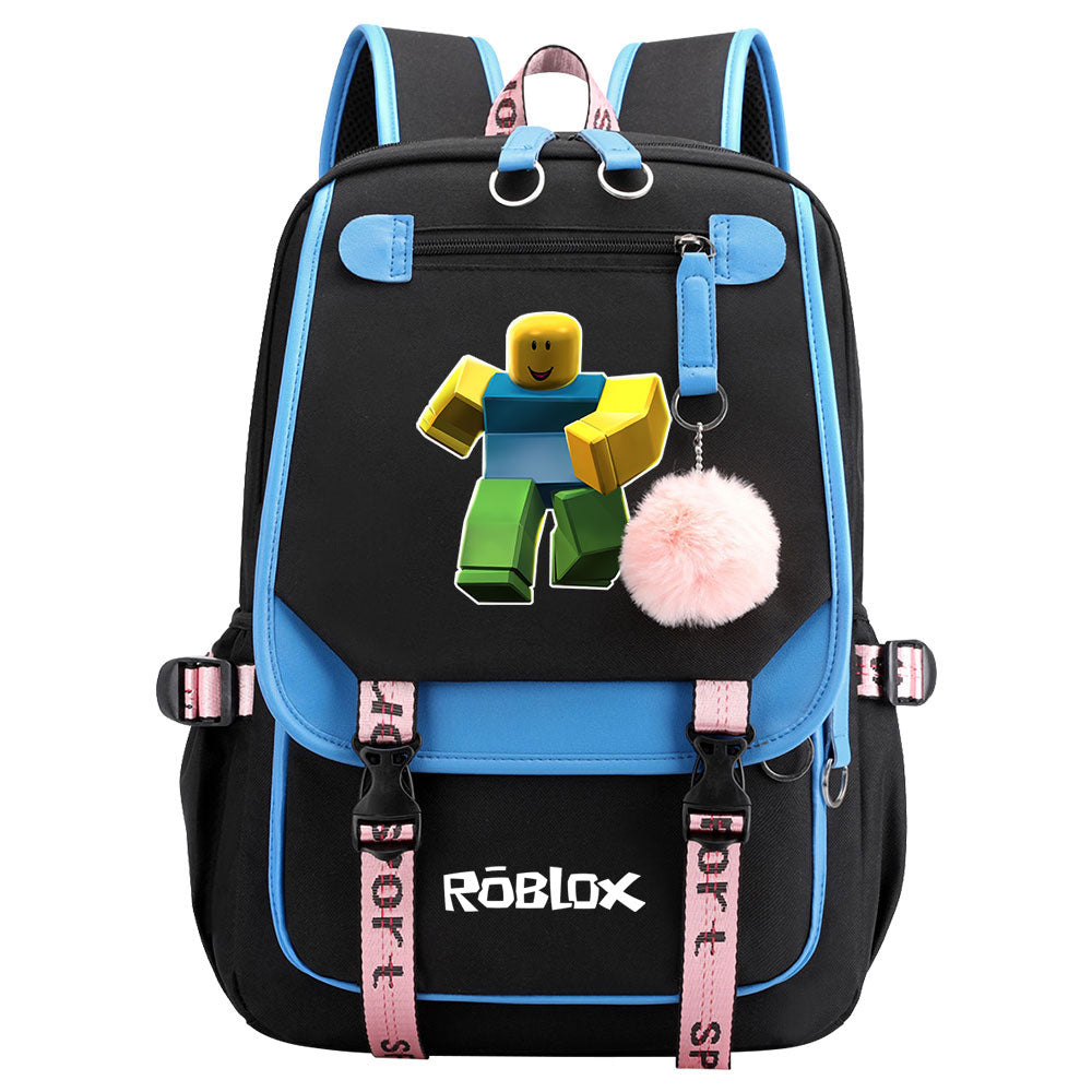 Game Roblox Waterproof Backpack School Notebook Travel Bags USB Charging