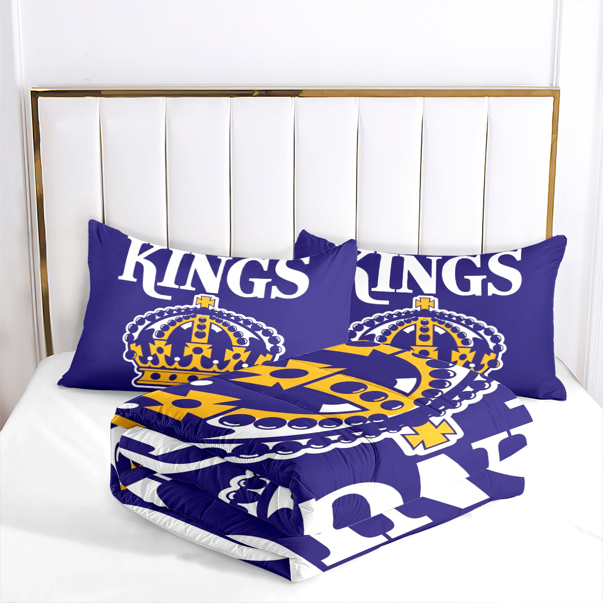 Sacramento Basketball Kings Comforter Pillowcases 3PC Sets All Season Reversible Quilted Duvet