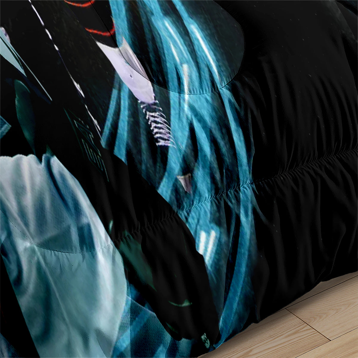 San Jose Hockey Sharks Comforter Pillowcases 3PC Sets Blanket All Season Reversible Quilted Duvet