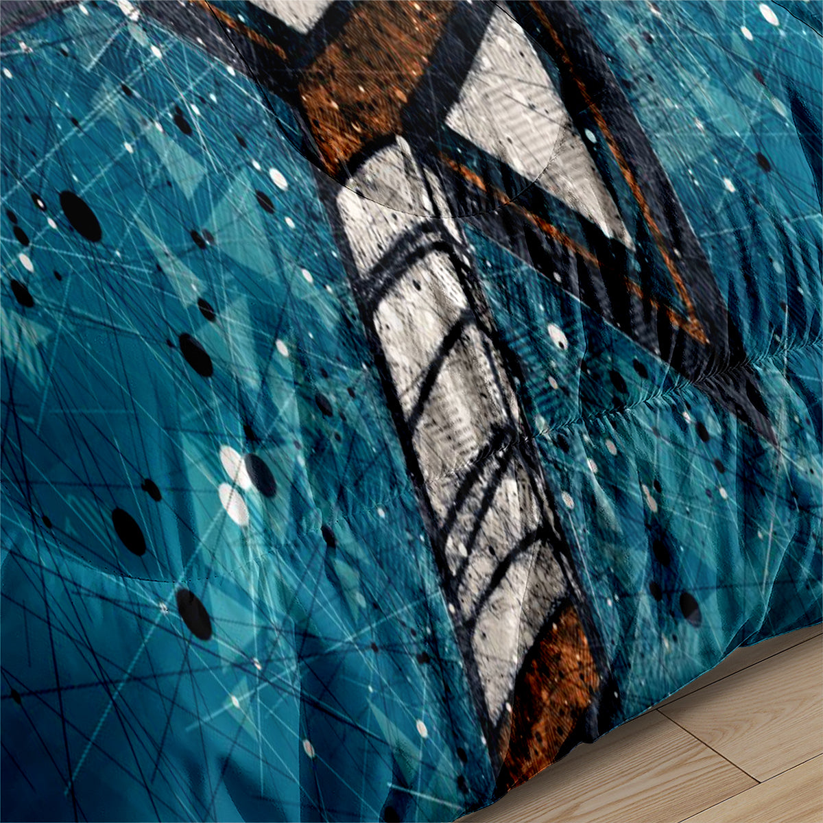 San Jose Hockey Sharks Comforter Pillowcases 3PC Sets Blanket All Season Reversible Quilted Duvet