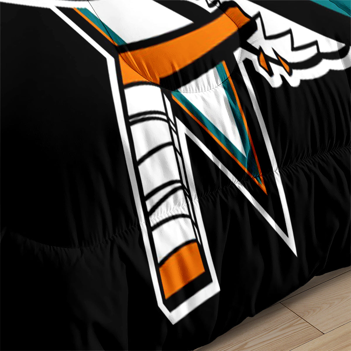 San Jose Hockey Sharks Comforter Pillowcases 3PC Sets Blanket All Season Reversible Quilted Duvet