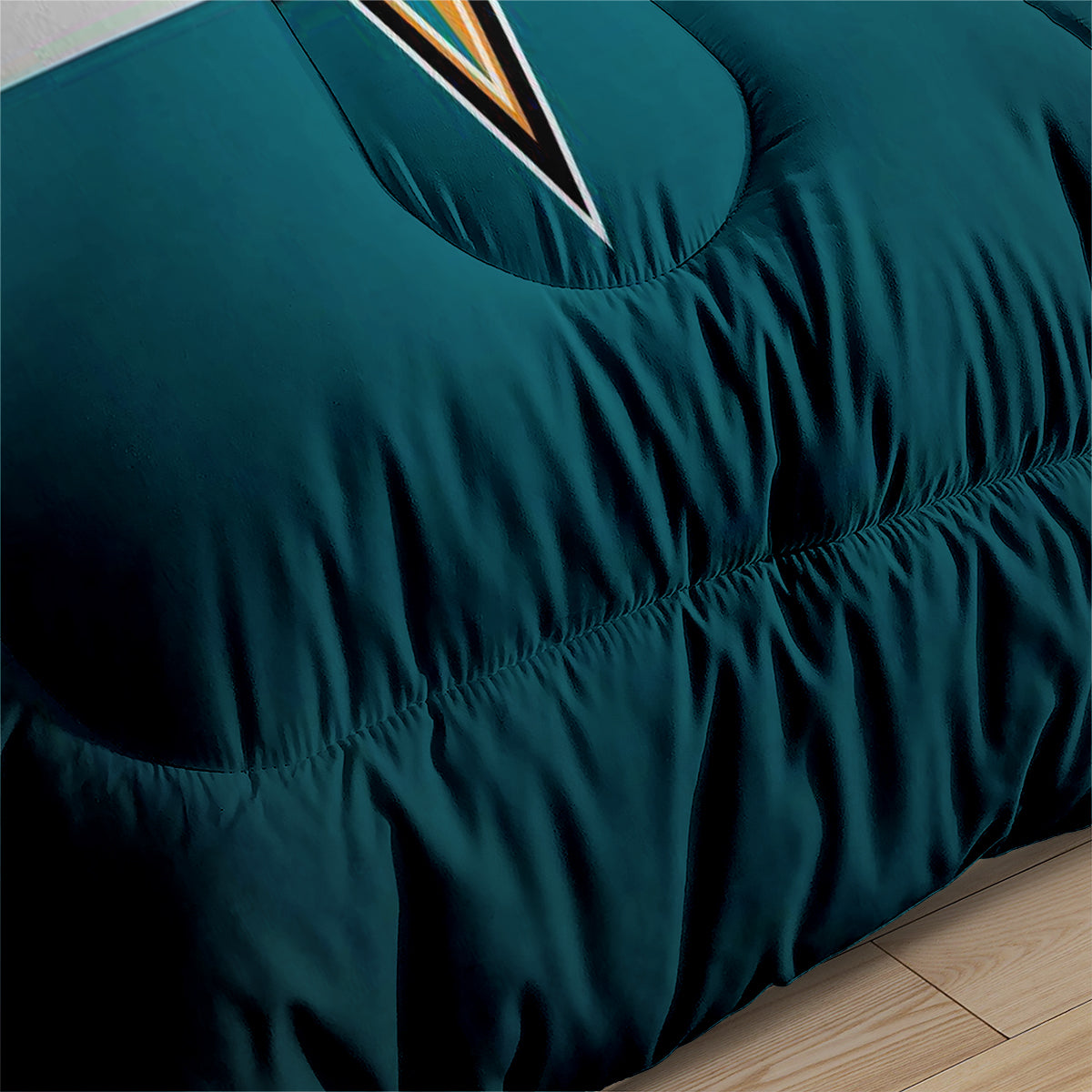 San Jose Hockey Sharks Comforter Pillowcases 3PC Sets Blanket All Season Reversible Quilted Duvet