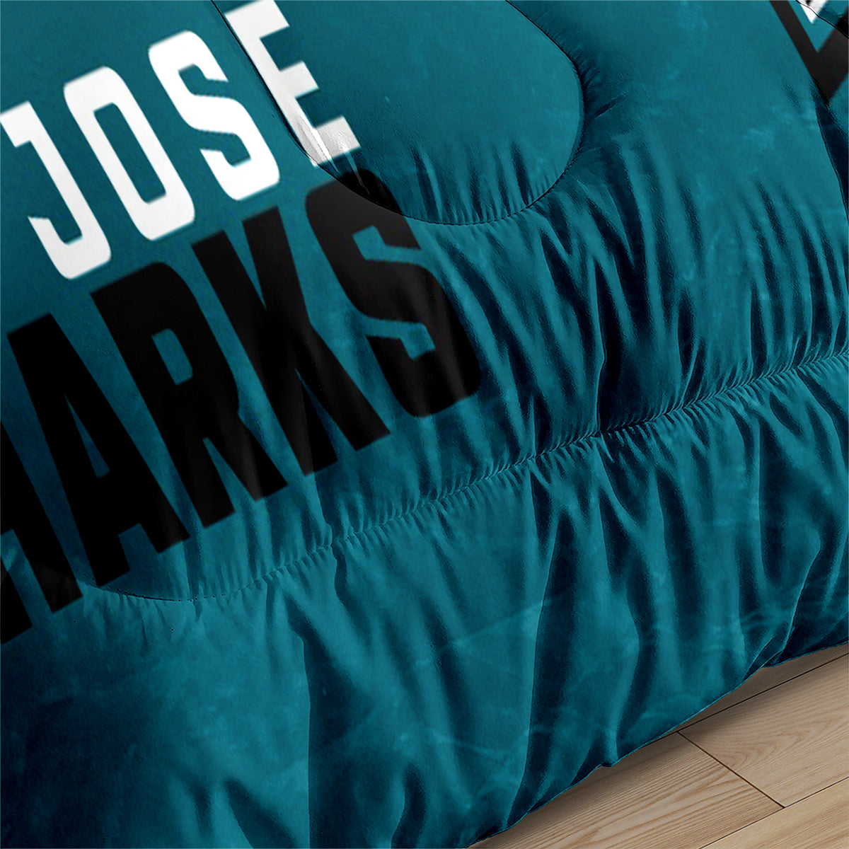 San Jose Hockey Sharks Comforter Pillowcases 3PC Sets Blanket All Season Reversible Quilted Duvet