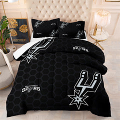 San Antonio Basketball Spurs Comforter Pillowcases 3PC Sets All Season Reversible Quilted Duvet